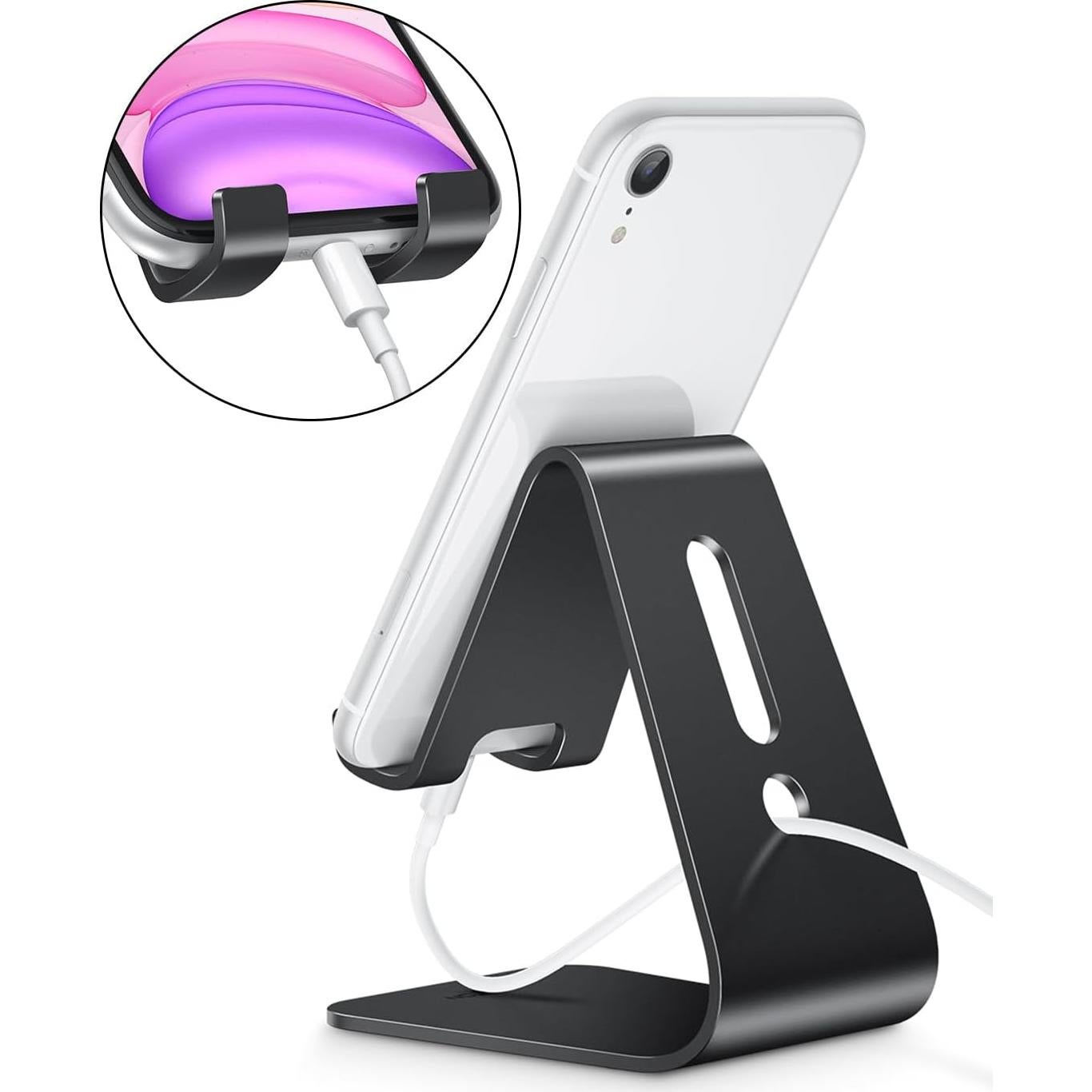 Soporte para Teléfono Celular Aluminio OMOTON C1 Negro