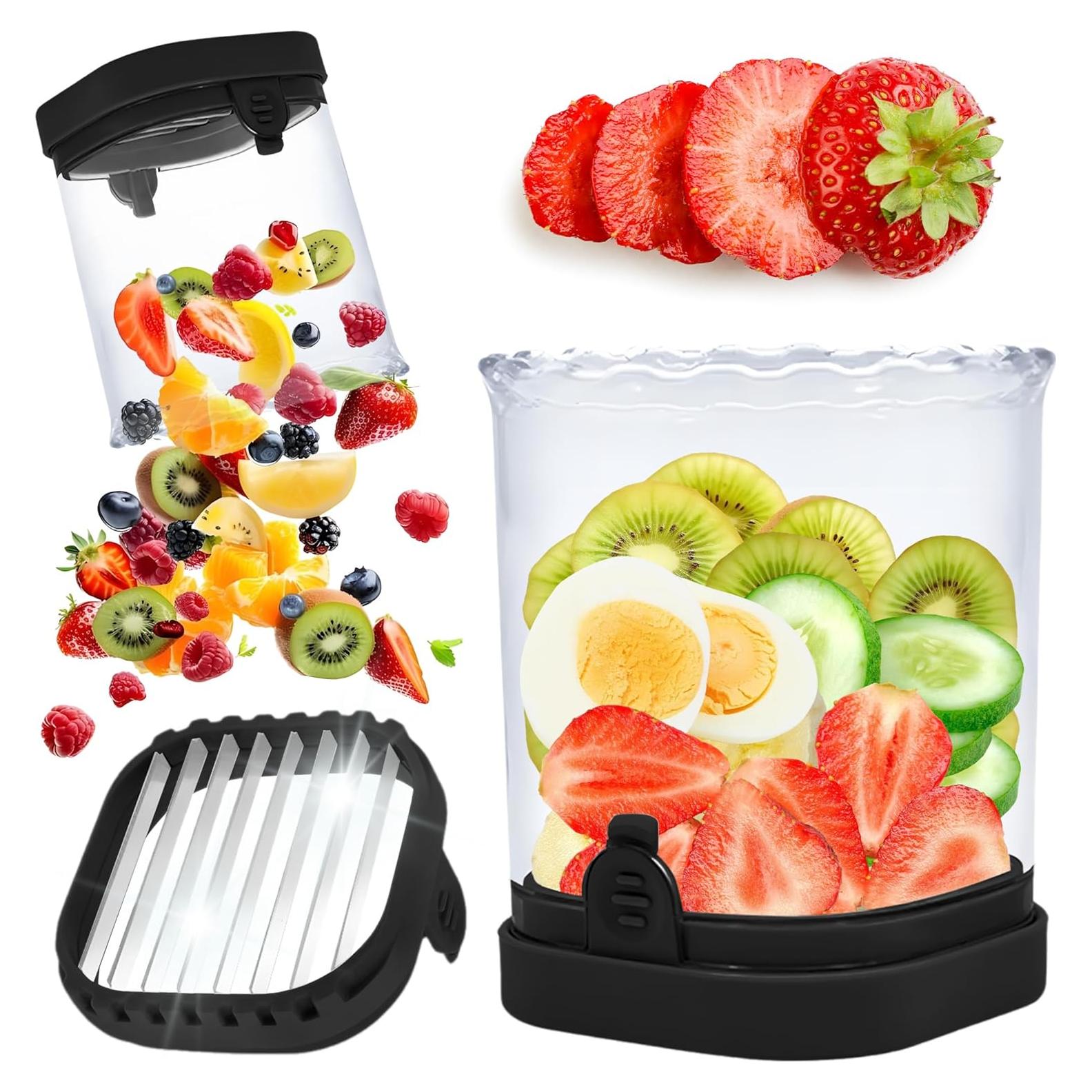 Cortador de Frutas ANSOTHIN Taza Cortadora Manual Negro