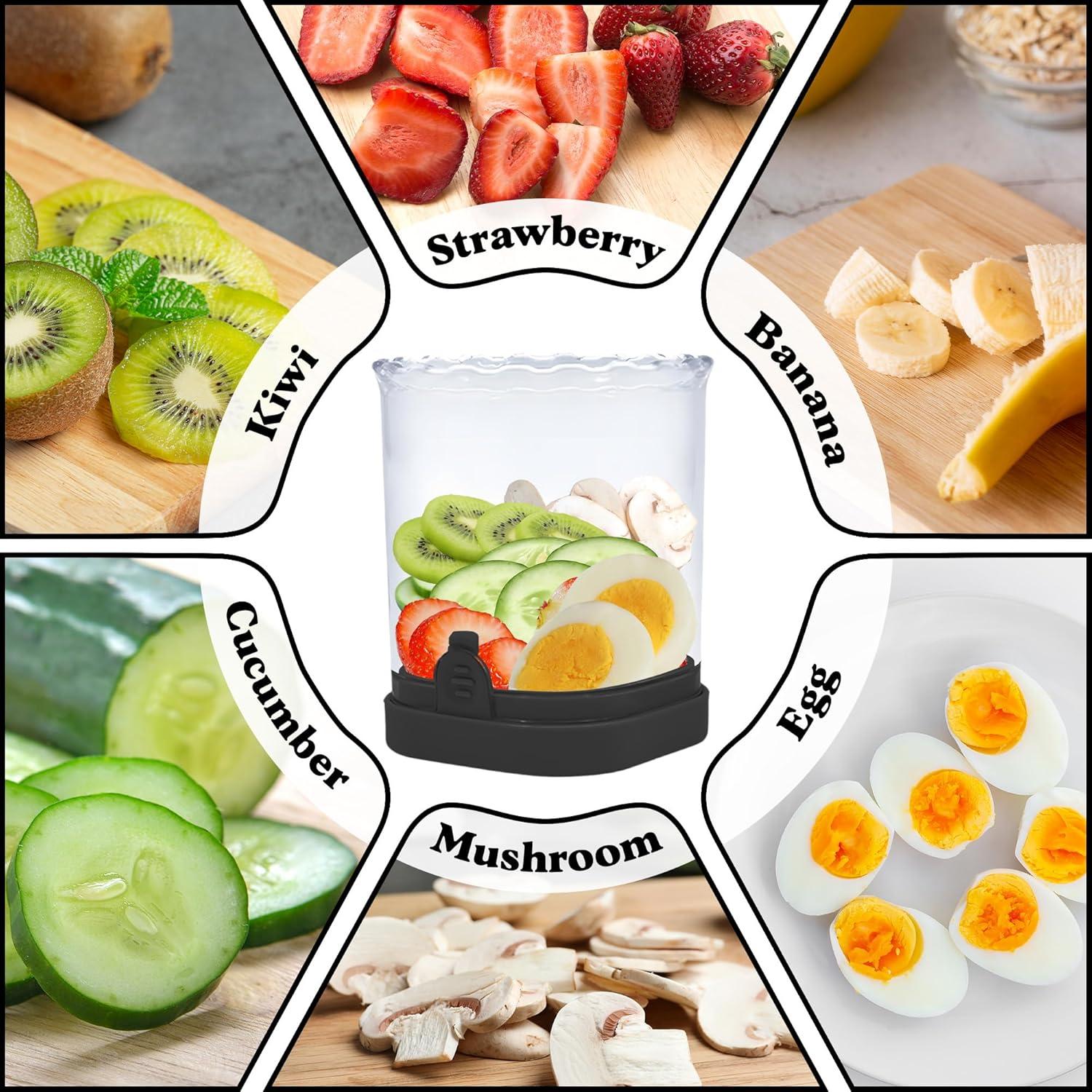 Cortador de Frutas ANSOTHIN Taza Cortadora Manual Negro