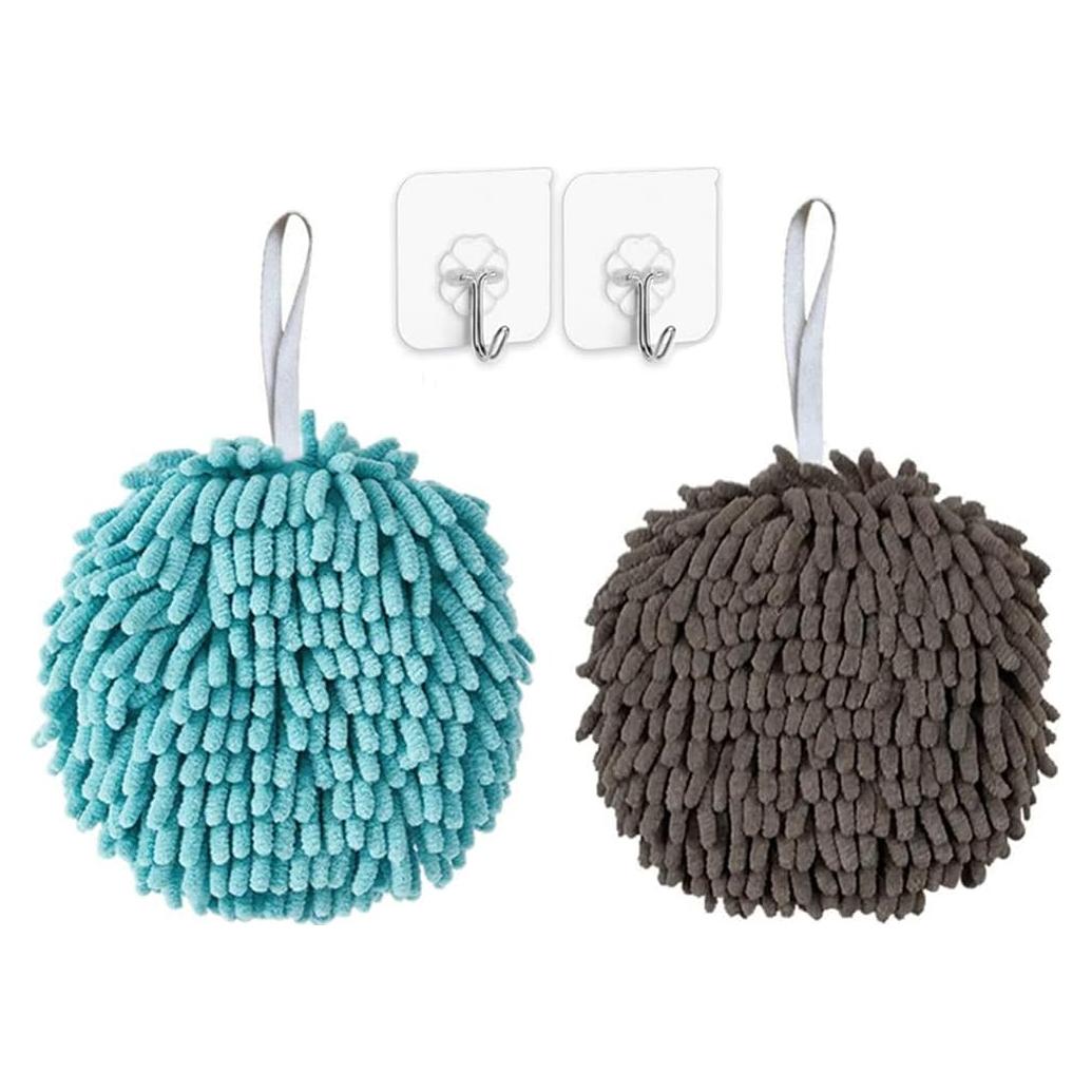 Toallas de Mano Chenille Zapikic 2 Piezas Absorbentes 19x19 cm