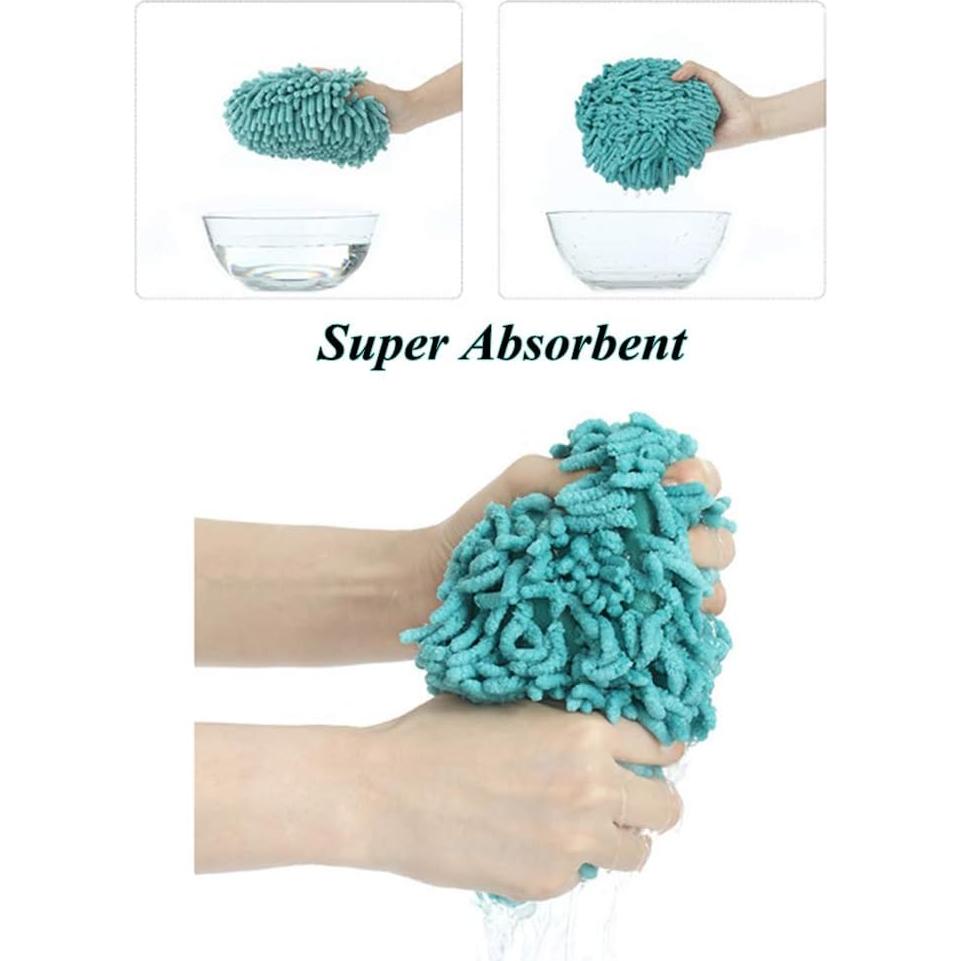 Toallas de Mano Chenille Zapikic 2 Piezas Absorbentes 19x19 cm