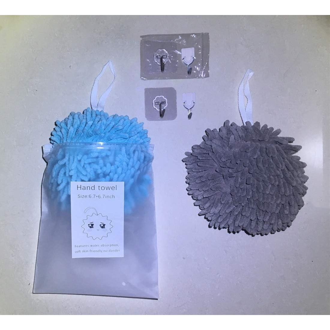 Toallas de Mano Chenille Zapikic 2 Piezas Absorbentes 19x19 cm