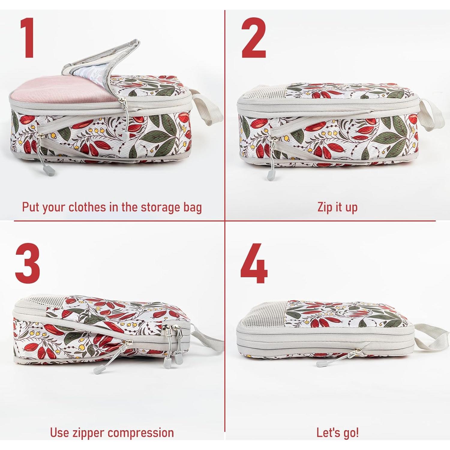 Juego de Cubos de Empaque Lemoobolsa 5 Piezas - Organizador de Viaje