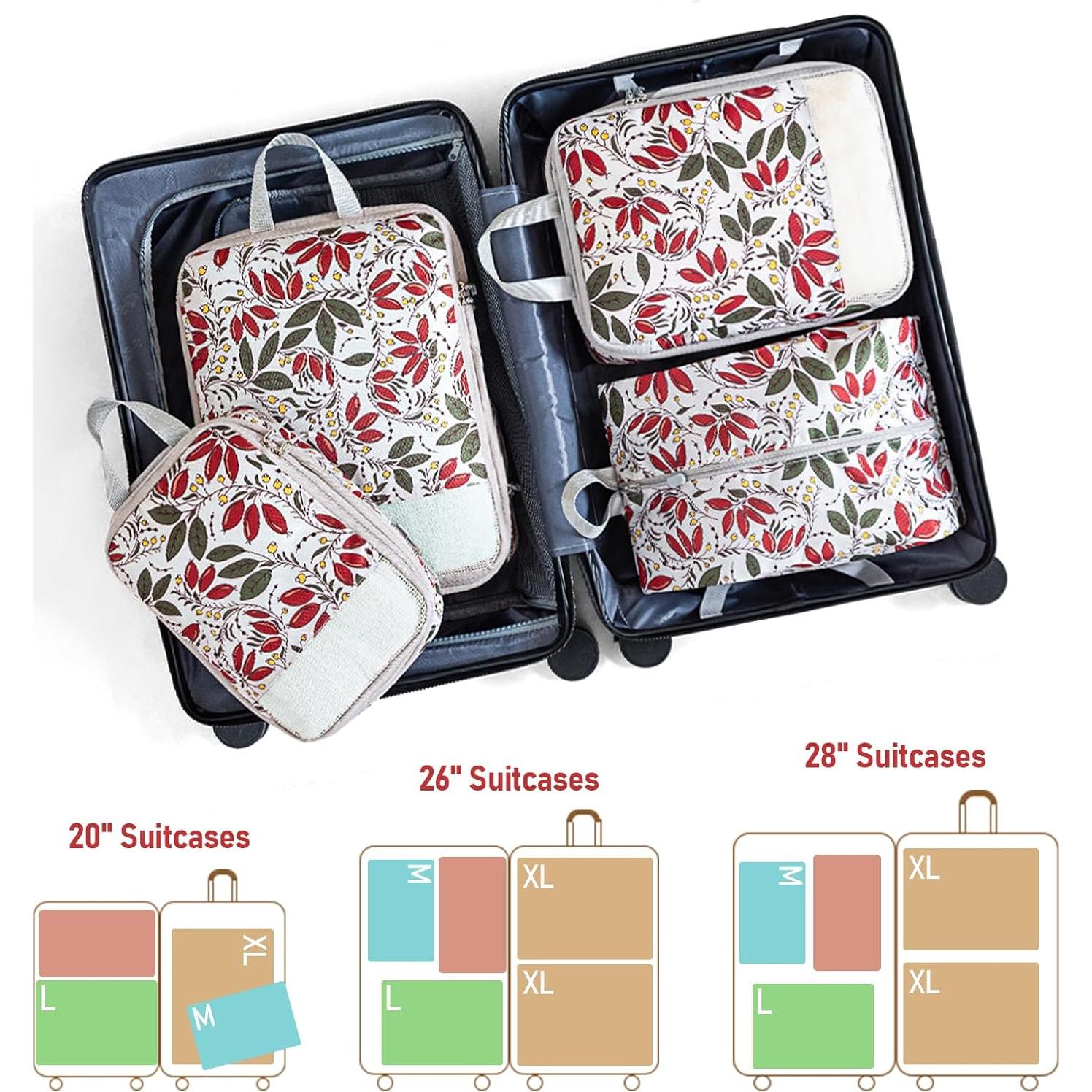 Juego de Cubos de Empaque Lemoobolsa 5 Piezas - Organizador de Viaje