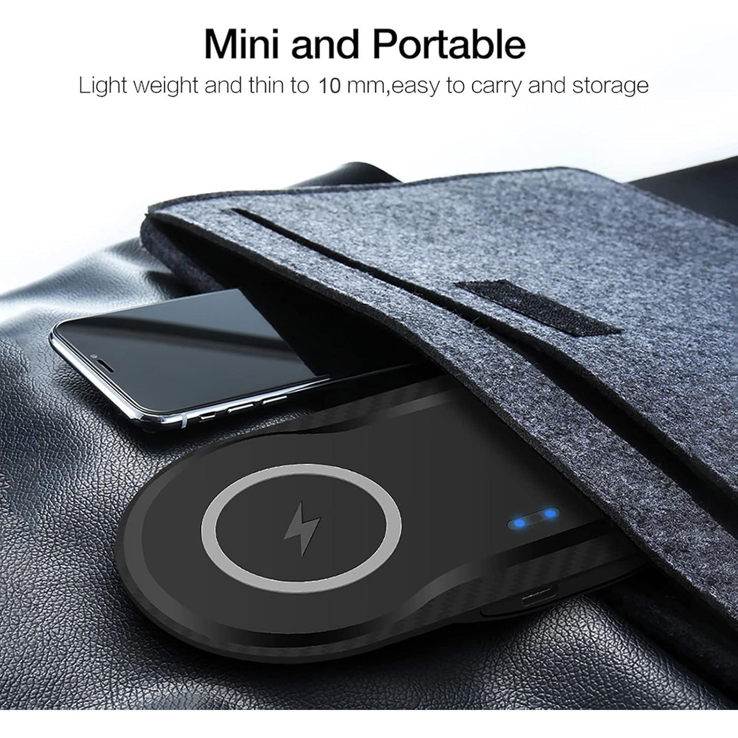 Almohadilla de Carga Inalámbrica 20W PDKUAI Doble Rápida Negro