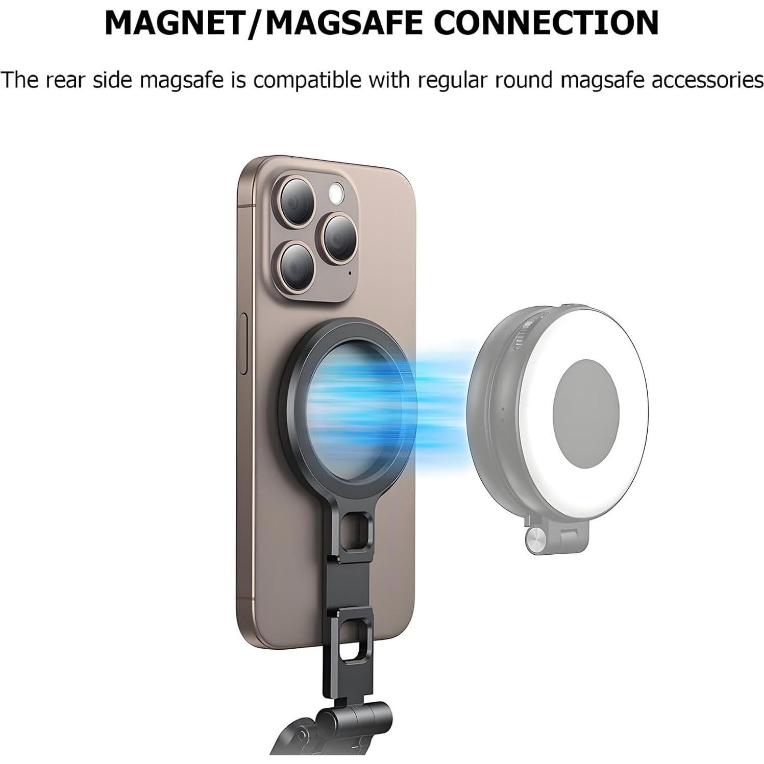 Trípode Magnético CBDYWVR para iPhone 12-16 Pro Max Doble Cara