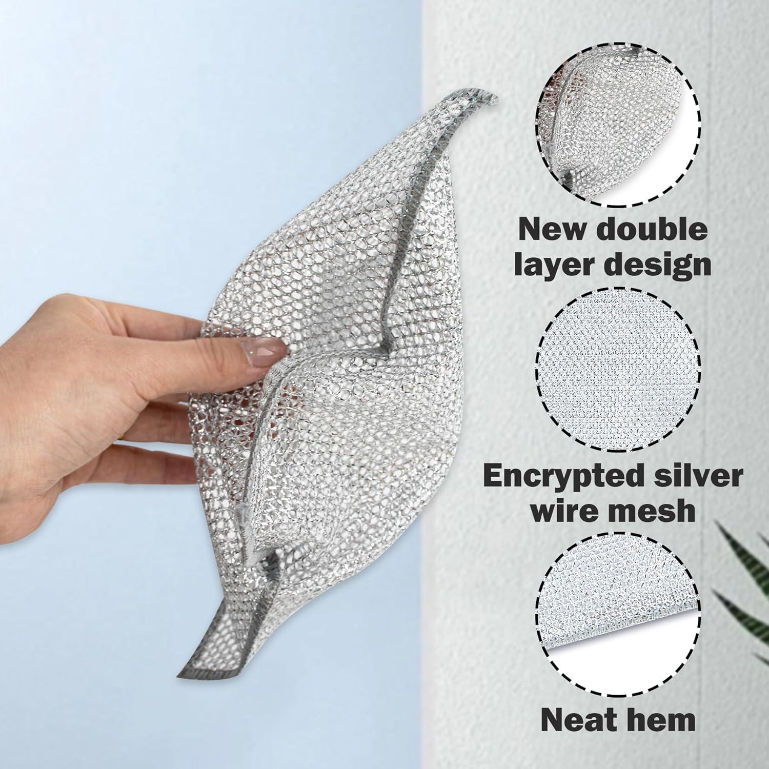 10 Paños de Limpieza de Alambre TEESOD, Sin Rayones, 21.1x20.3cm