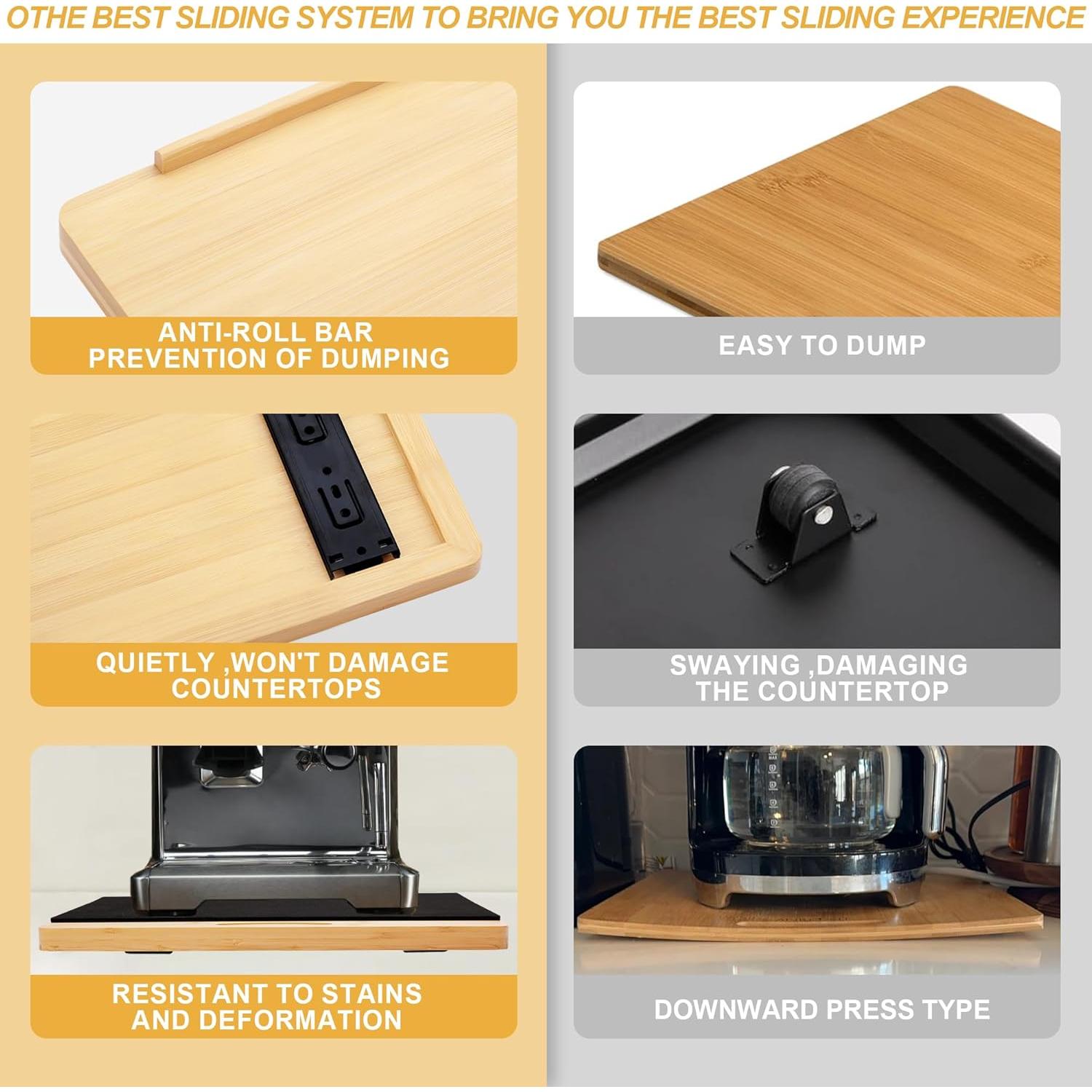 Bandeja Deslizante de Bambú MinBoo 33x40.6cm para Electrodomésticos