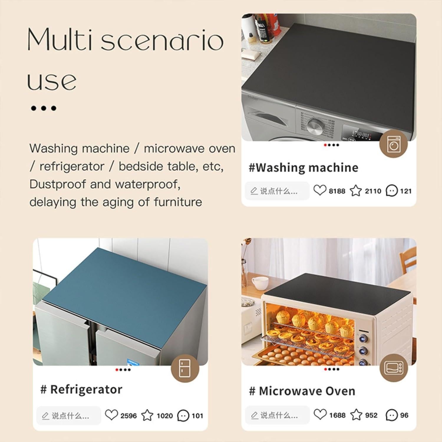 Cubierta Antideslizante para Refrigerador BANEBOR 35.56x45.72cm Azul