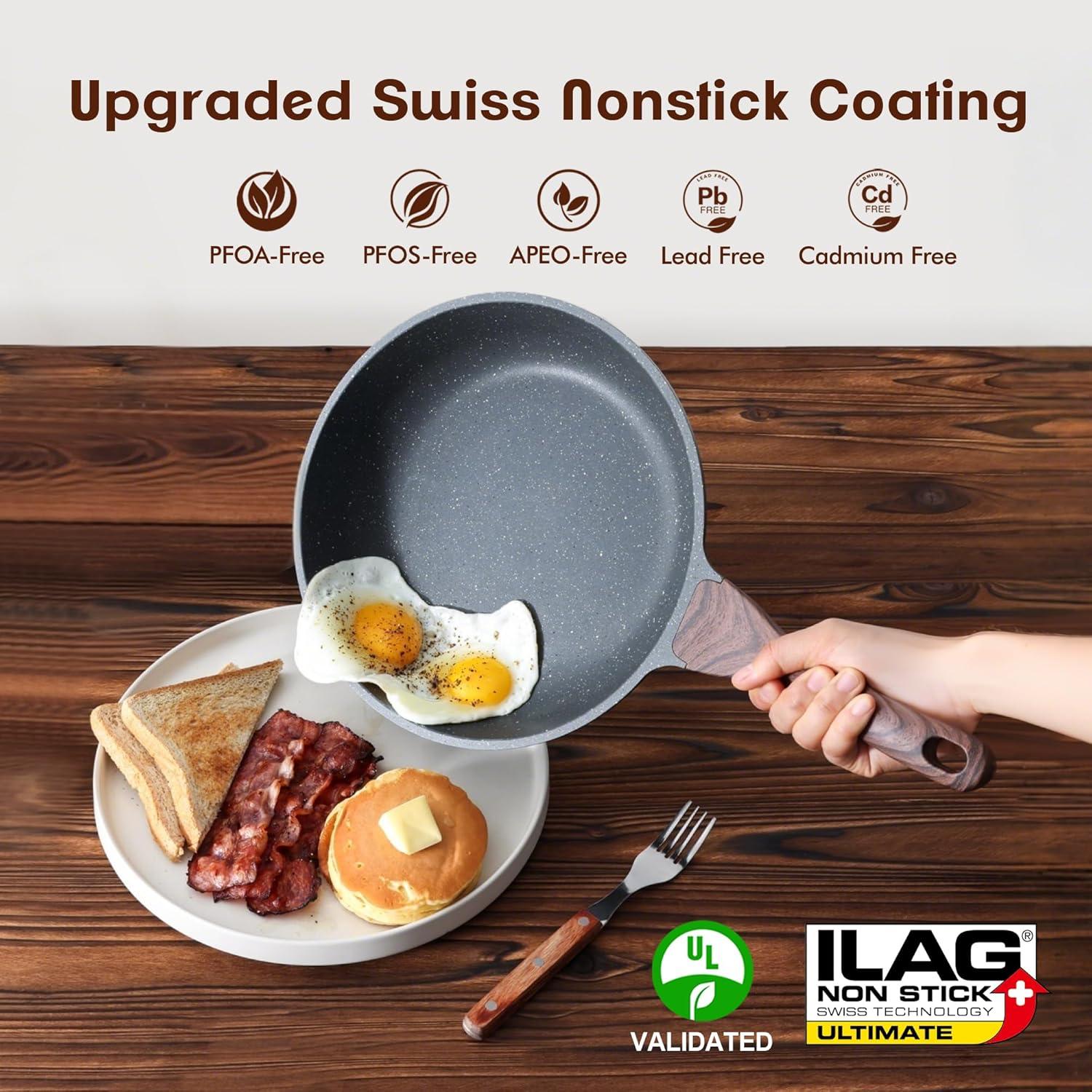 Sartén Antiadherente SENSARTE 20.3 cm Granito Suizo Libre PFOA