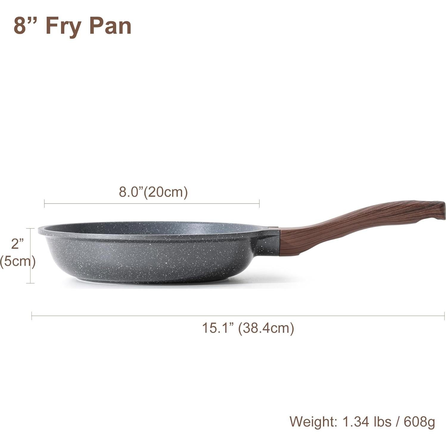 Sartén Antiadherente SENSARTE 20.3 cm Granito Suizo Libre PFOA