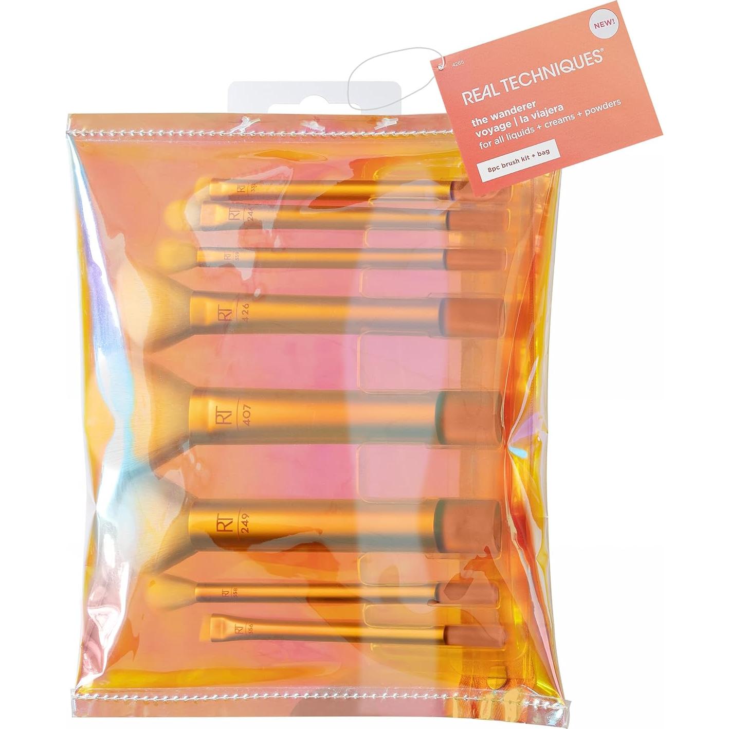 Set de Brochas de Maquillaje Real Techniques The Wanderer 9 Piezas