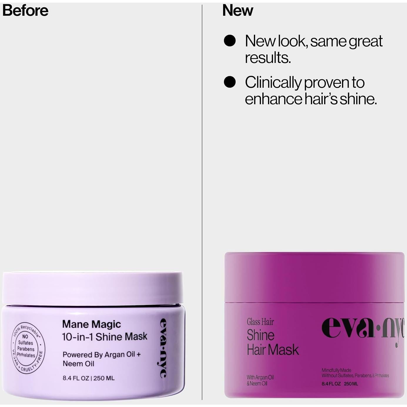 Mascarilla Anti-Frizz Eva NYC 248 ml - Brillo Espejo y Nutrición