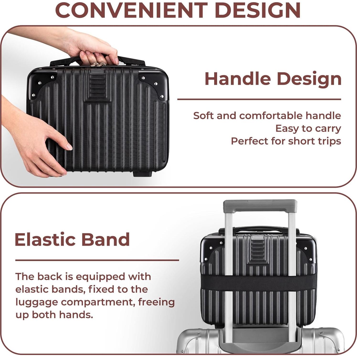 Estuche de Viaje Cosmético Noverlife Duro 30x23x15cm Negro