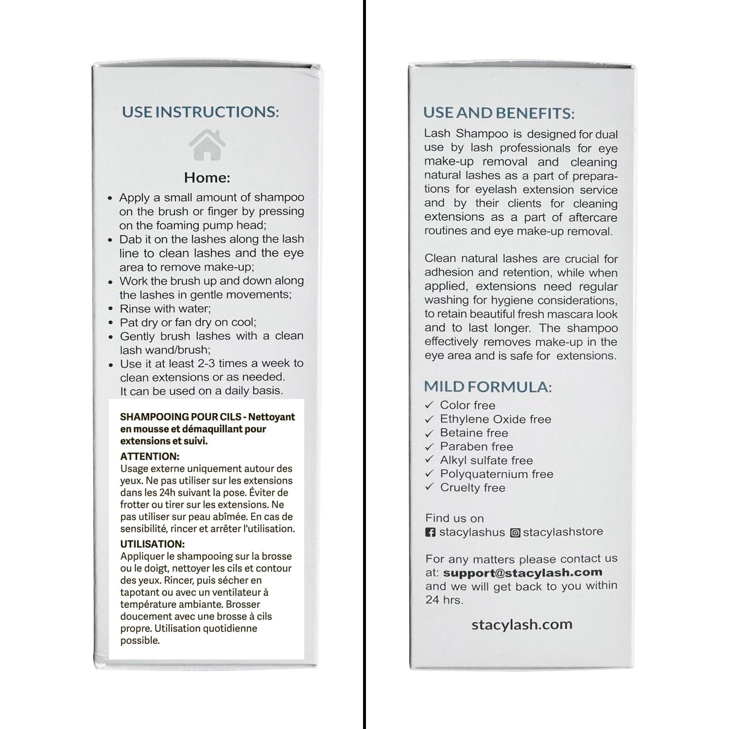 Champú para Pestañas Stacy Lash 50ml + Cepillo Limpiador