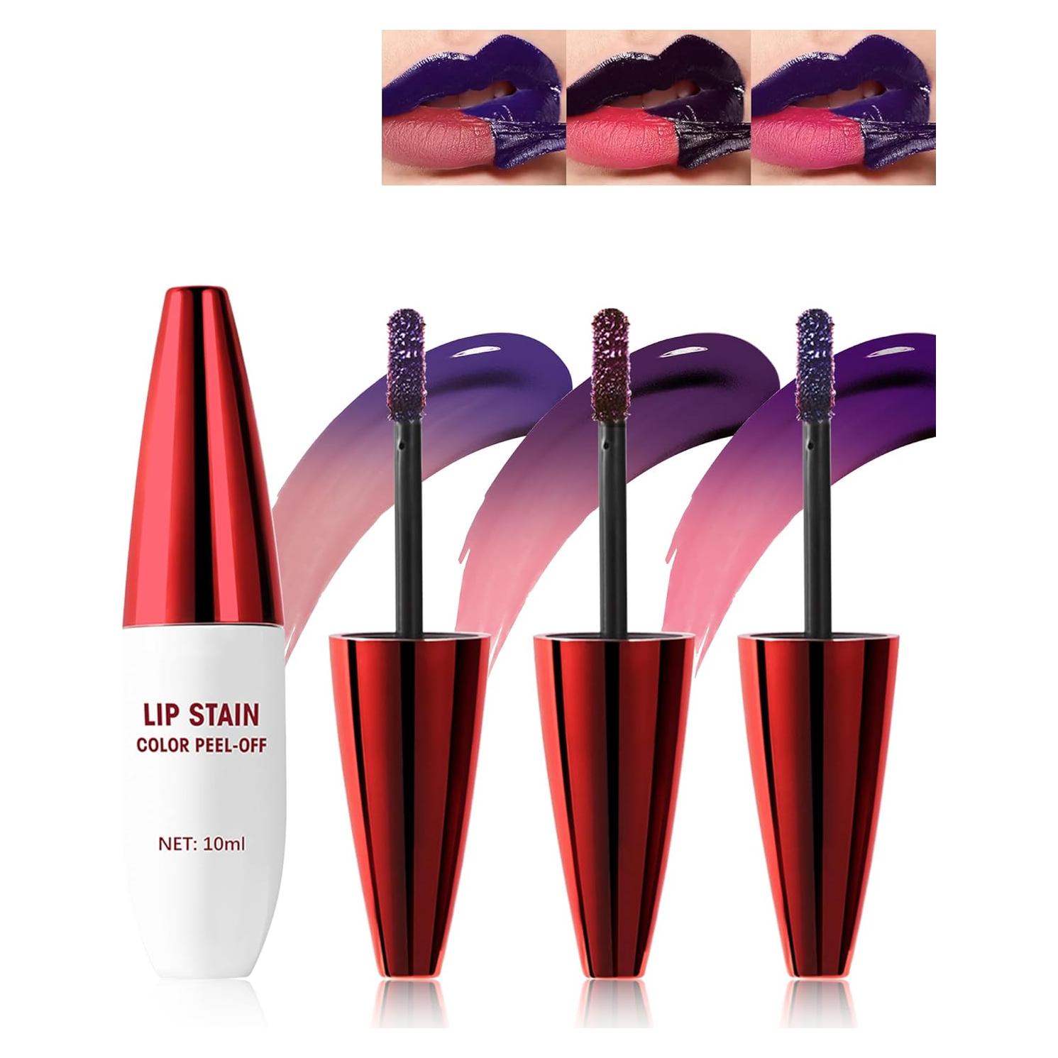 Set de Tinte Labial Peel Off LYSdefeu - 3 Piezas Rosa Mate