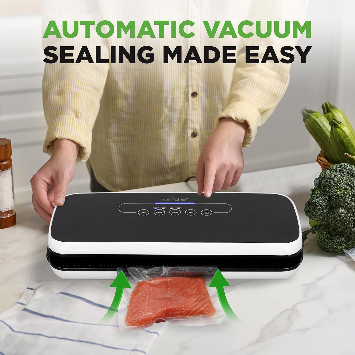 Selladora al Vacío NutriChef PKVS18BK - Automática, Compacta