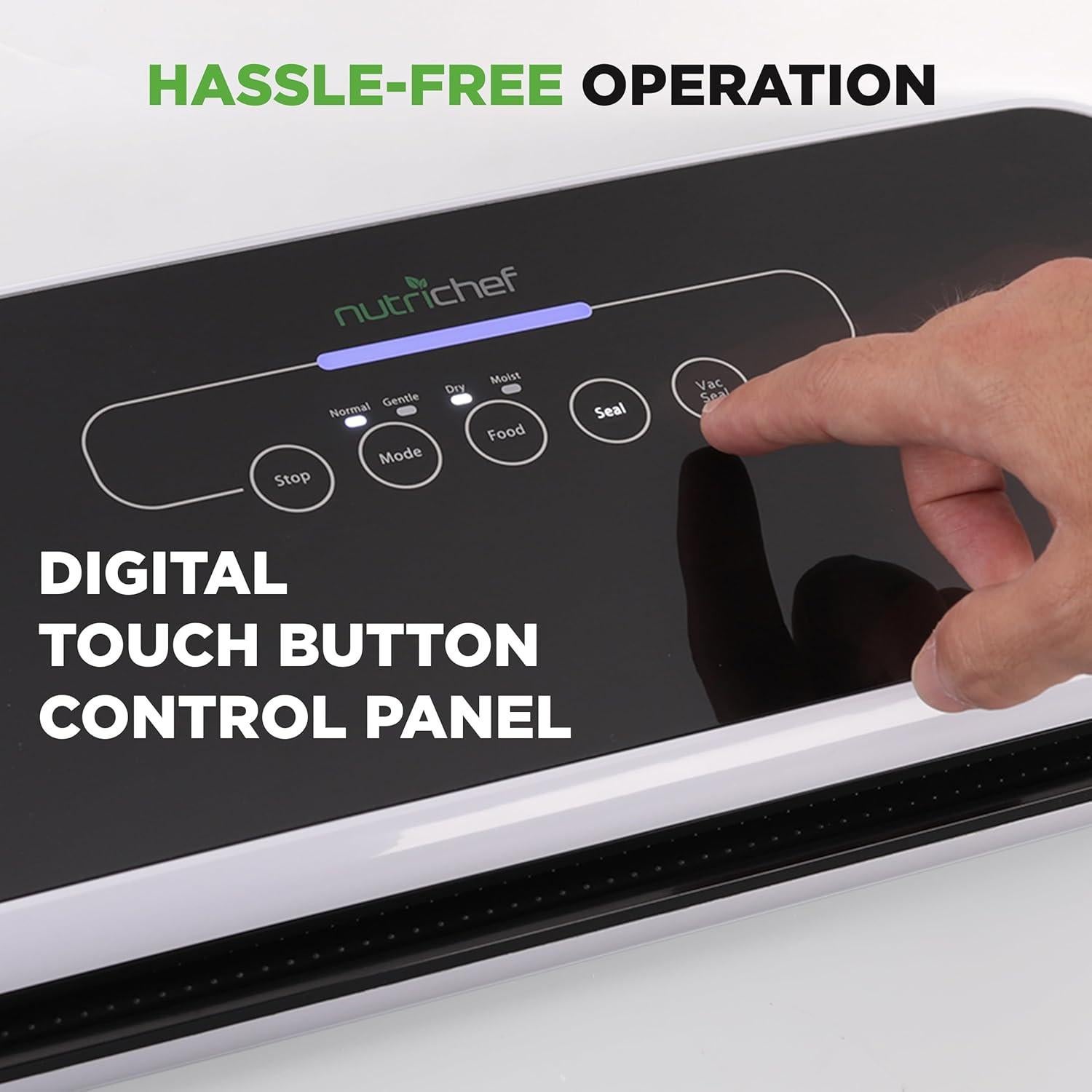 Selladora al Vacío NutriChef PKVS18BK - Automática, Compacta