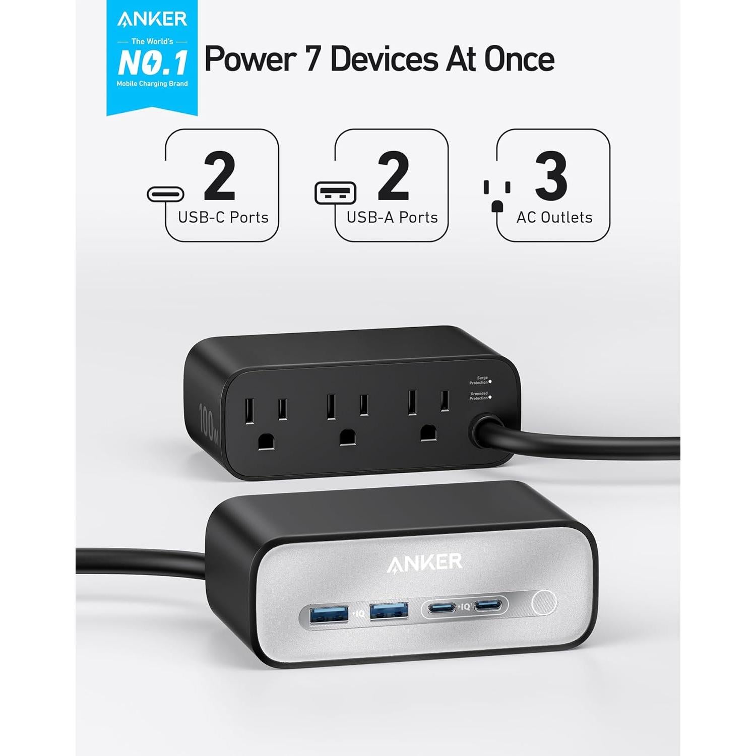 Estación de Carga Anker 100W 7-en-1 USB C para MacBook