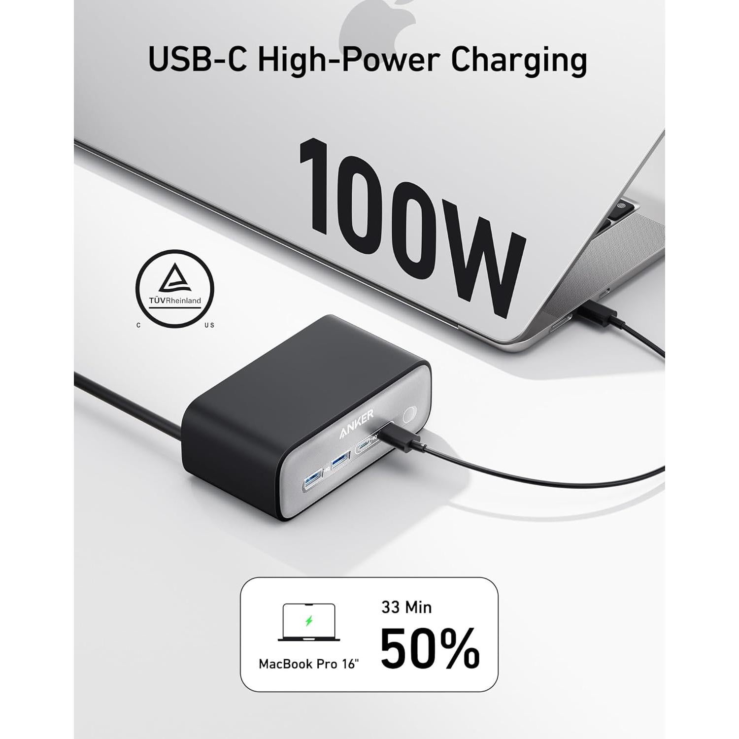 Estación de Carga Anker 100W 7-en-1 USB C para MacBook