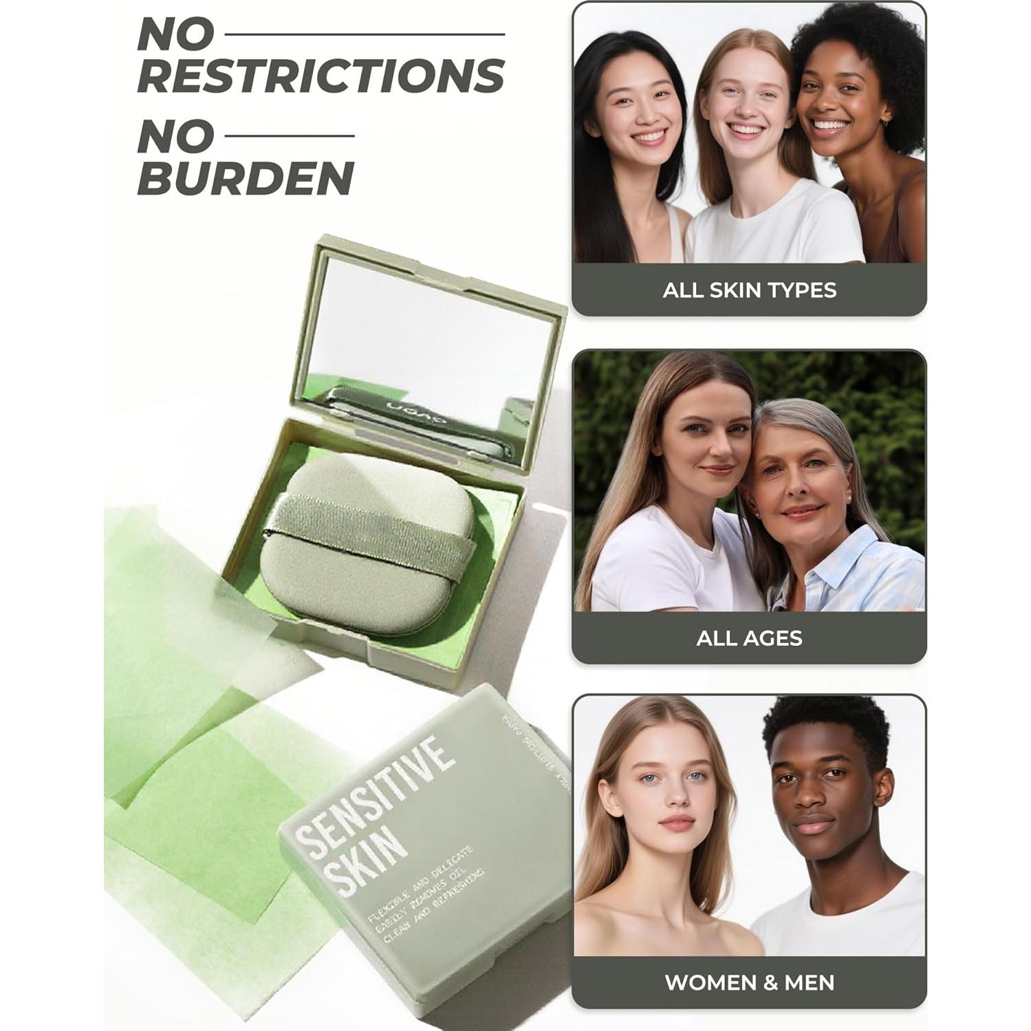 Hojas Absorbentes de Aceite SUMEITANG 300 Unidades para Piel Grasa