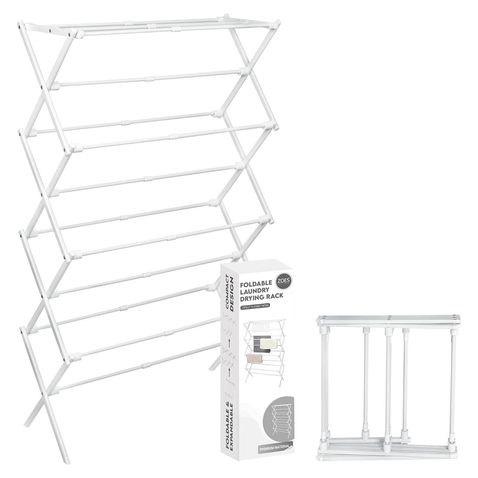 Estante Plegable para Secar Ropa ZOES HOMEWARE 4 Niveles 1.24m