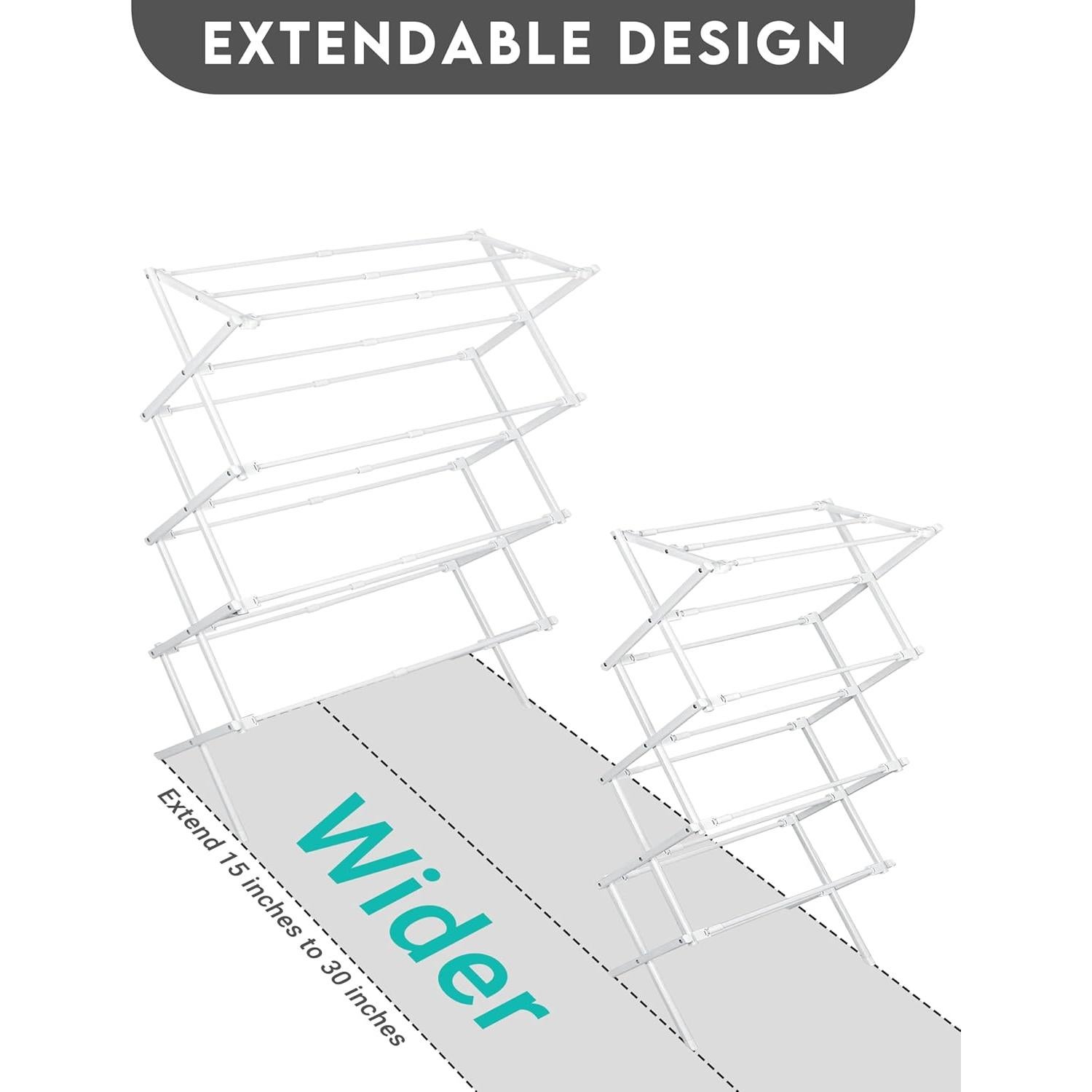 Estante Plegable para Secar Ropa ZOES HOMEWARE 4 Niveles 1.24m