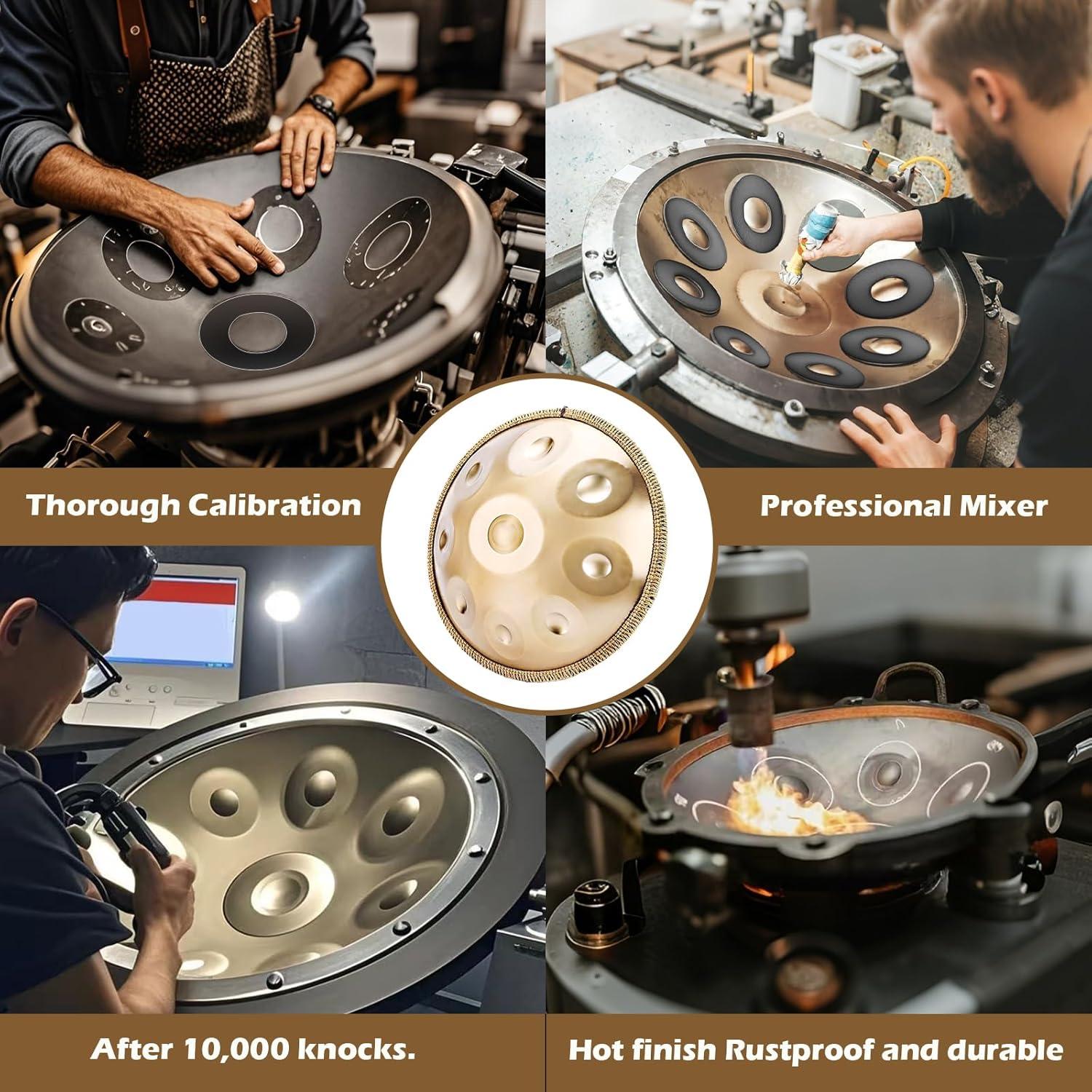 Juego de tambor Handpan Seoenlin 9 Notas 440Hz 7.69kg