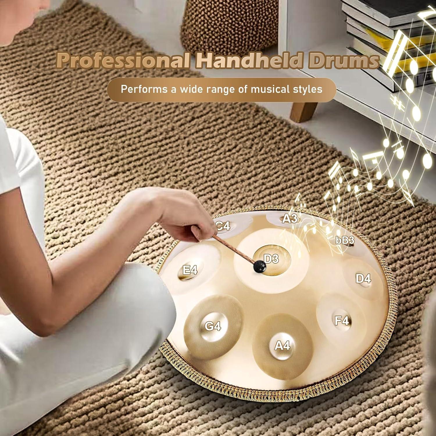 Juego de tambor Handpan Seoenlin 9 Notas 440Hz 7.69kg