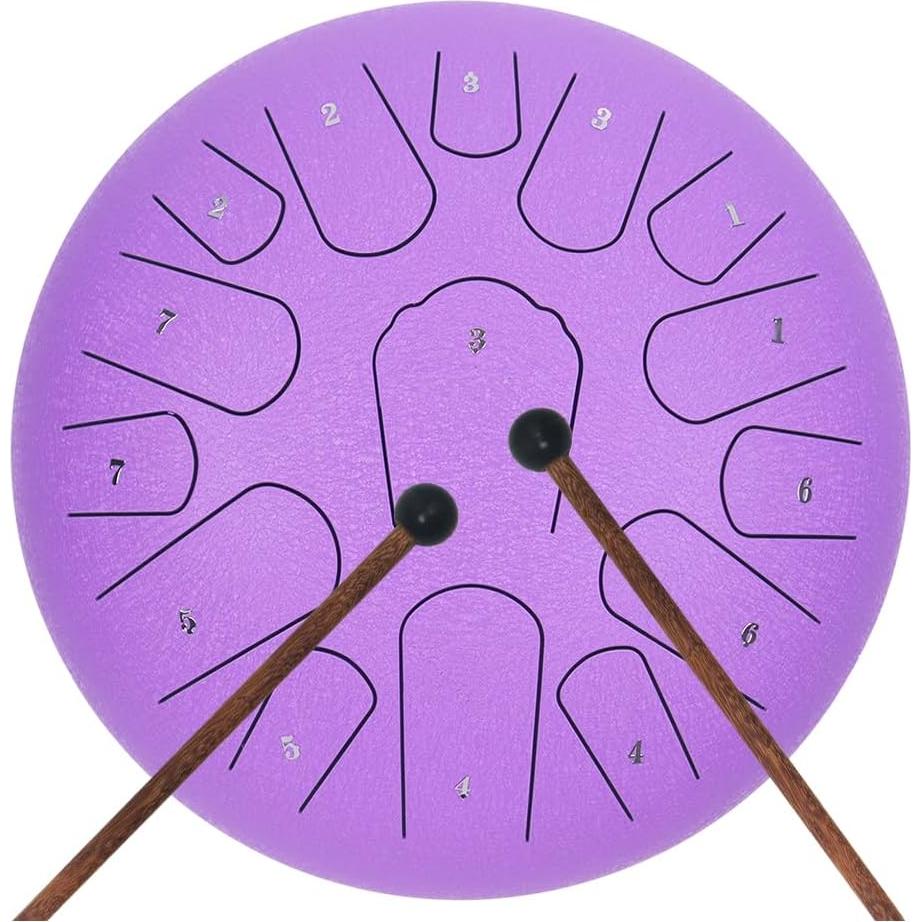 Tambor de Lengua de Acero Yasisid 30 cm 15 Notas Púrpura