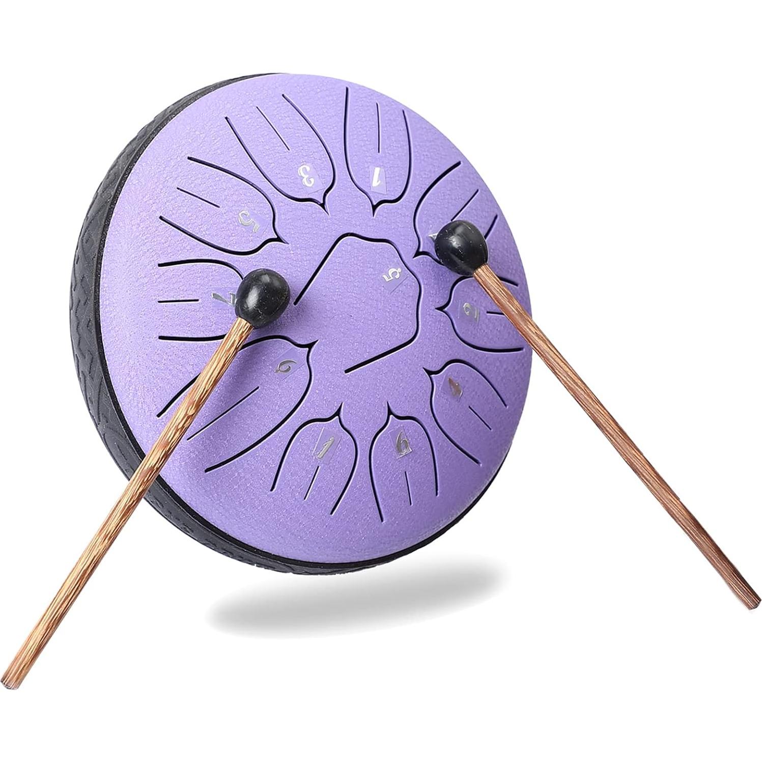Tambor de Lengua de Acero Ubblove 11 Notas 15 cm Púrpura