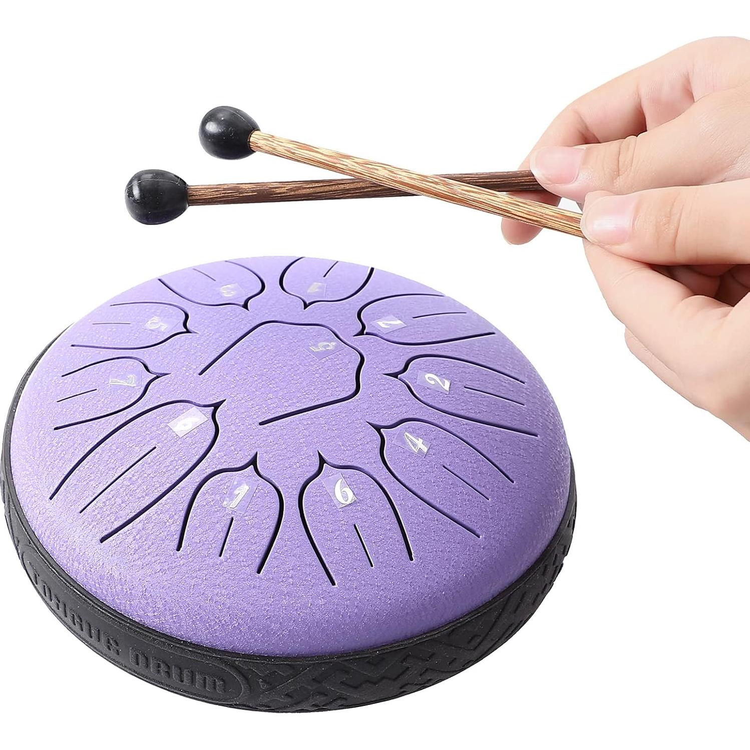 Tambor de Lengua de Acero Ubblove 11 Notas 15 cm Púrpura