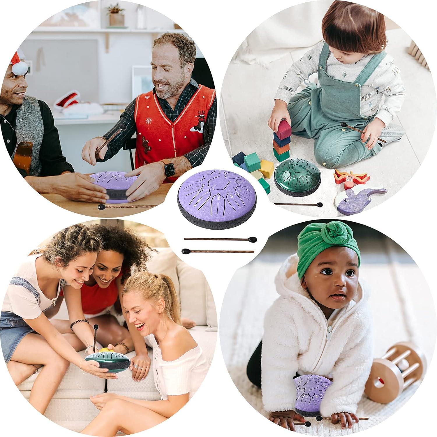 Tambor de Lengua de Acero Ubblove 11 Notas 15 cm Púrpura