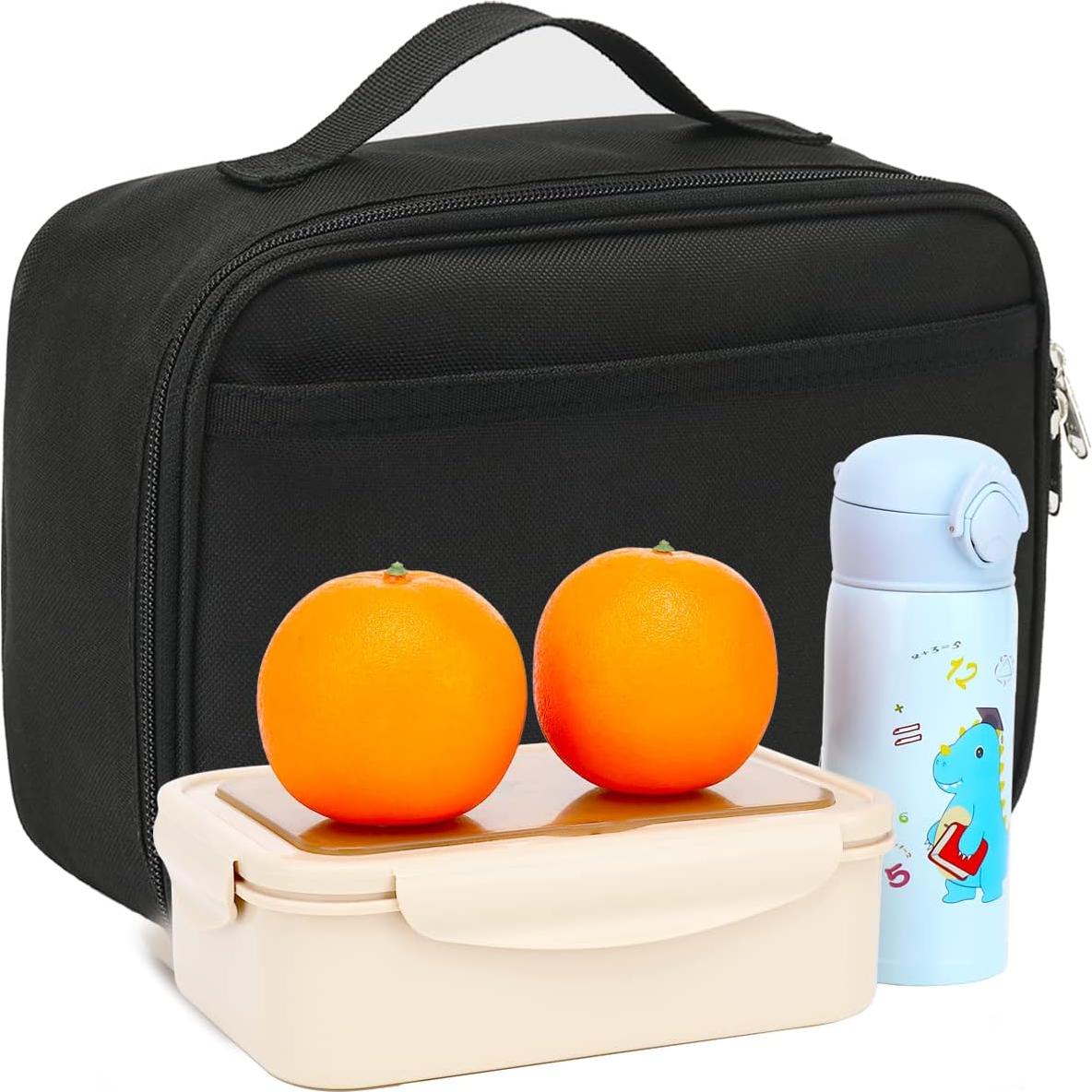 Bolsa de Almuerzo FlowFly Negra Aislada para Niños 26.9x19.6cm