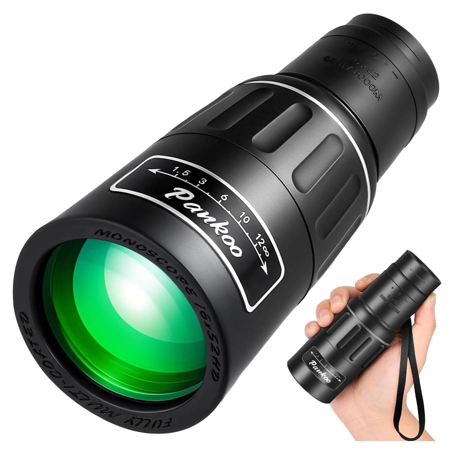 Telescopio Monocular Pankoo 16x52 HD Compacto para Aves