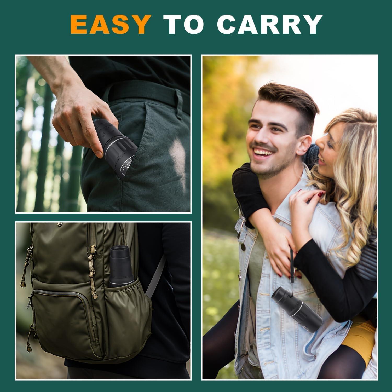 Telescopio Monocular Pankoo 16x52 HD Compacto para Aves