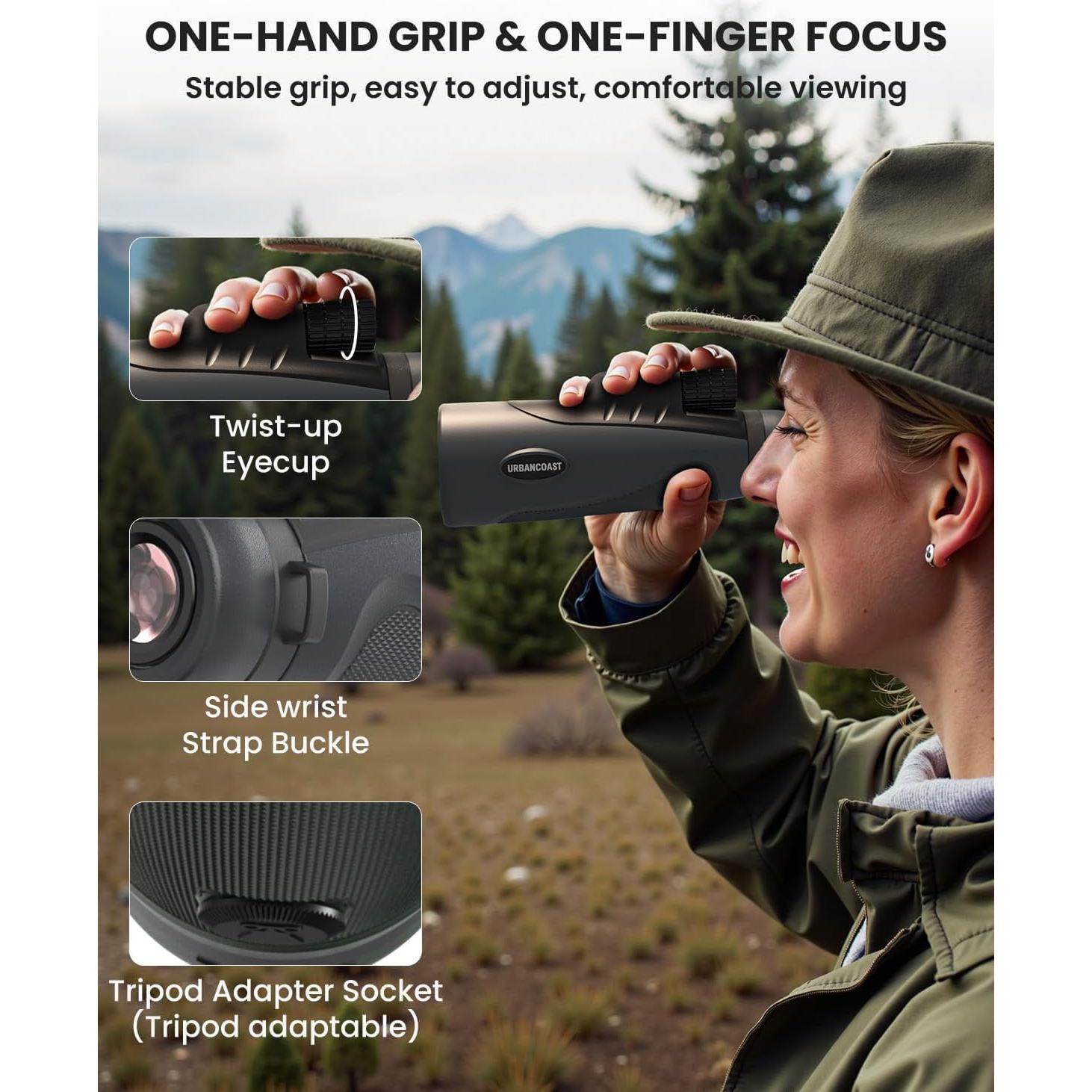 Monocular URBANCOAST 15X54 Impermeable para Observación de Aves