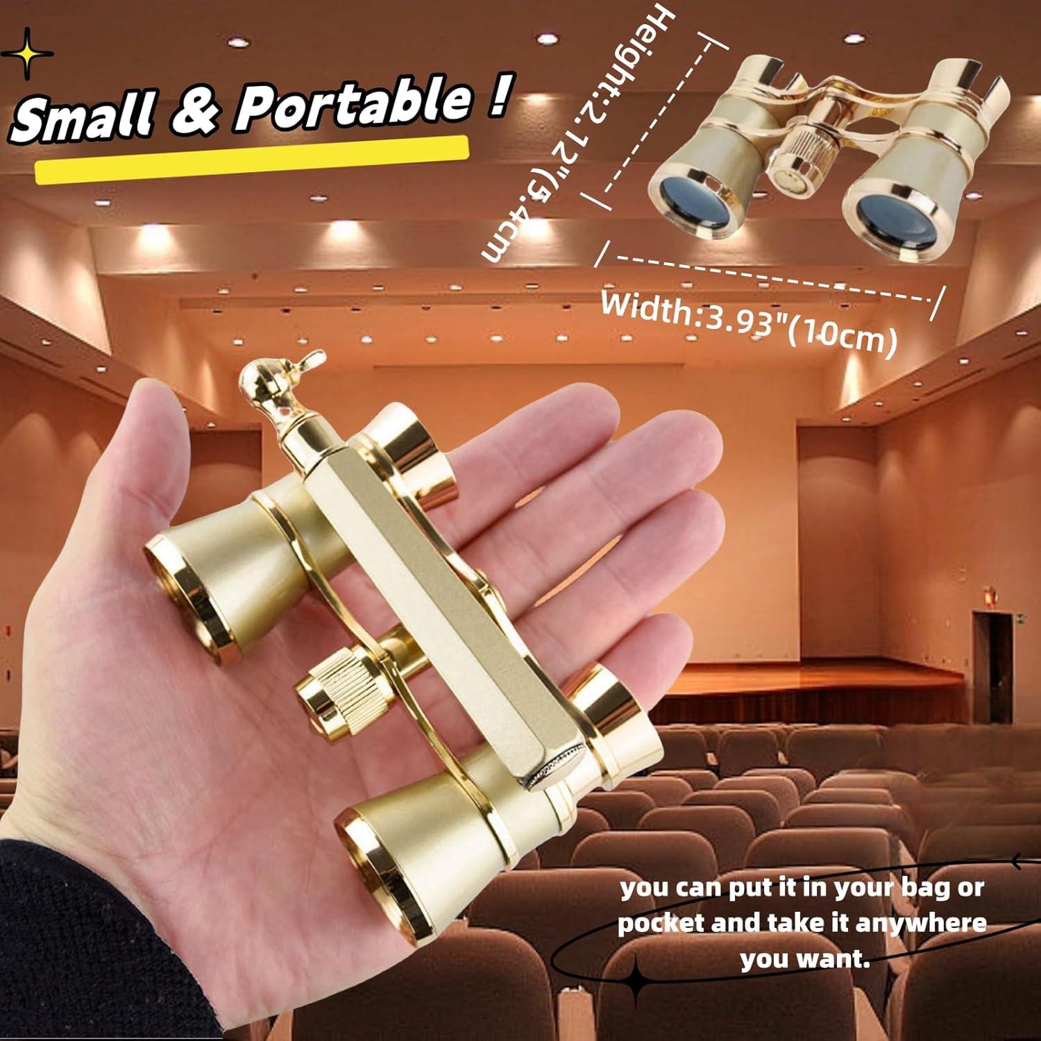 Binoculares de Ópera H2ONDBQF 3X25 Vintage Ajustables 170g