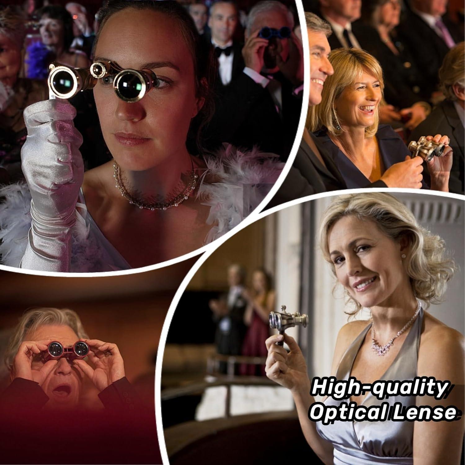 Binoculares de Ópera H2ONDBQF 3X25 Vintage Ajustables 170g