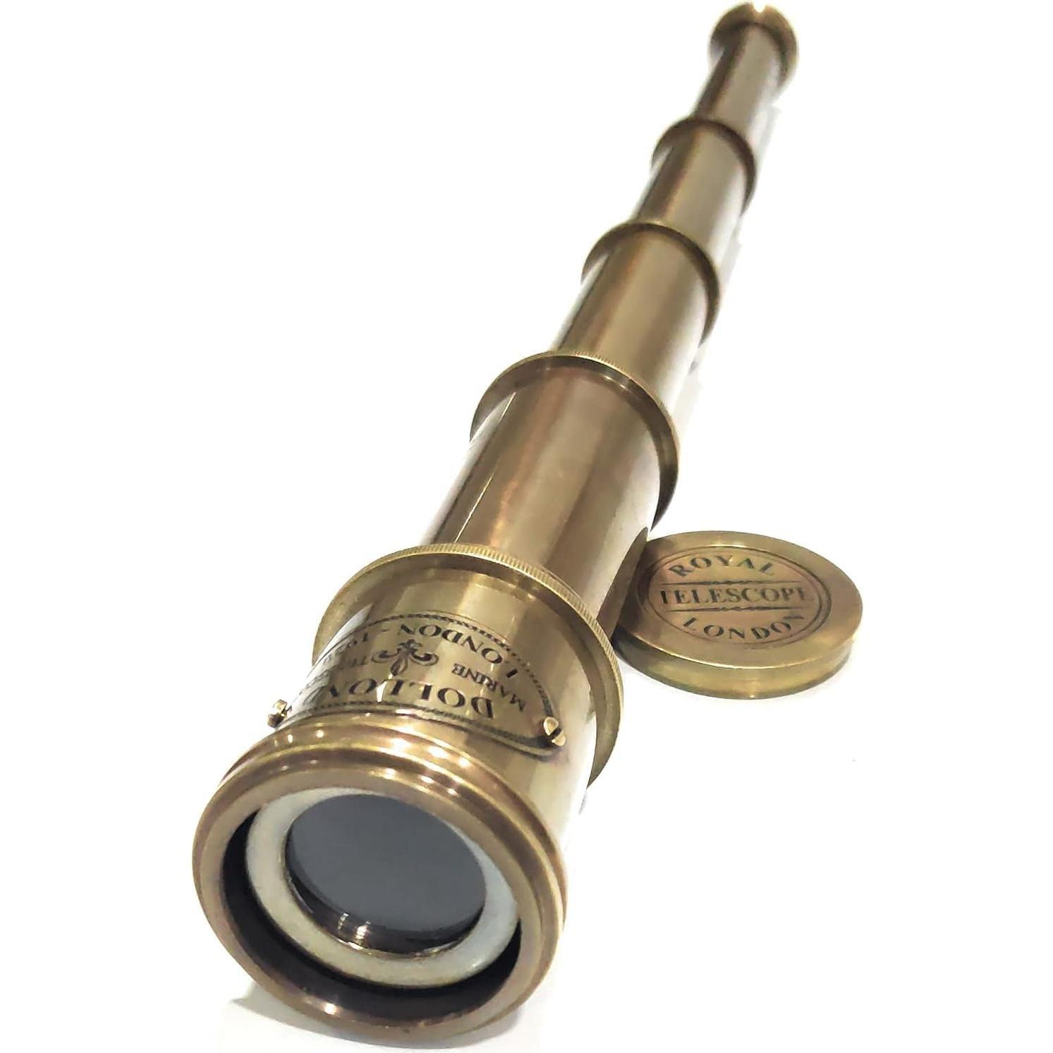 Telescopio de Bronce Pirata Nauticalmart 45.72 cm Óptica Vidrio