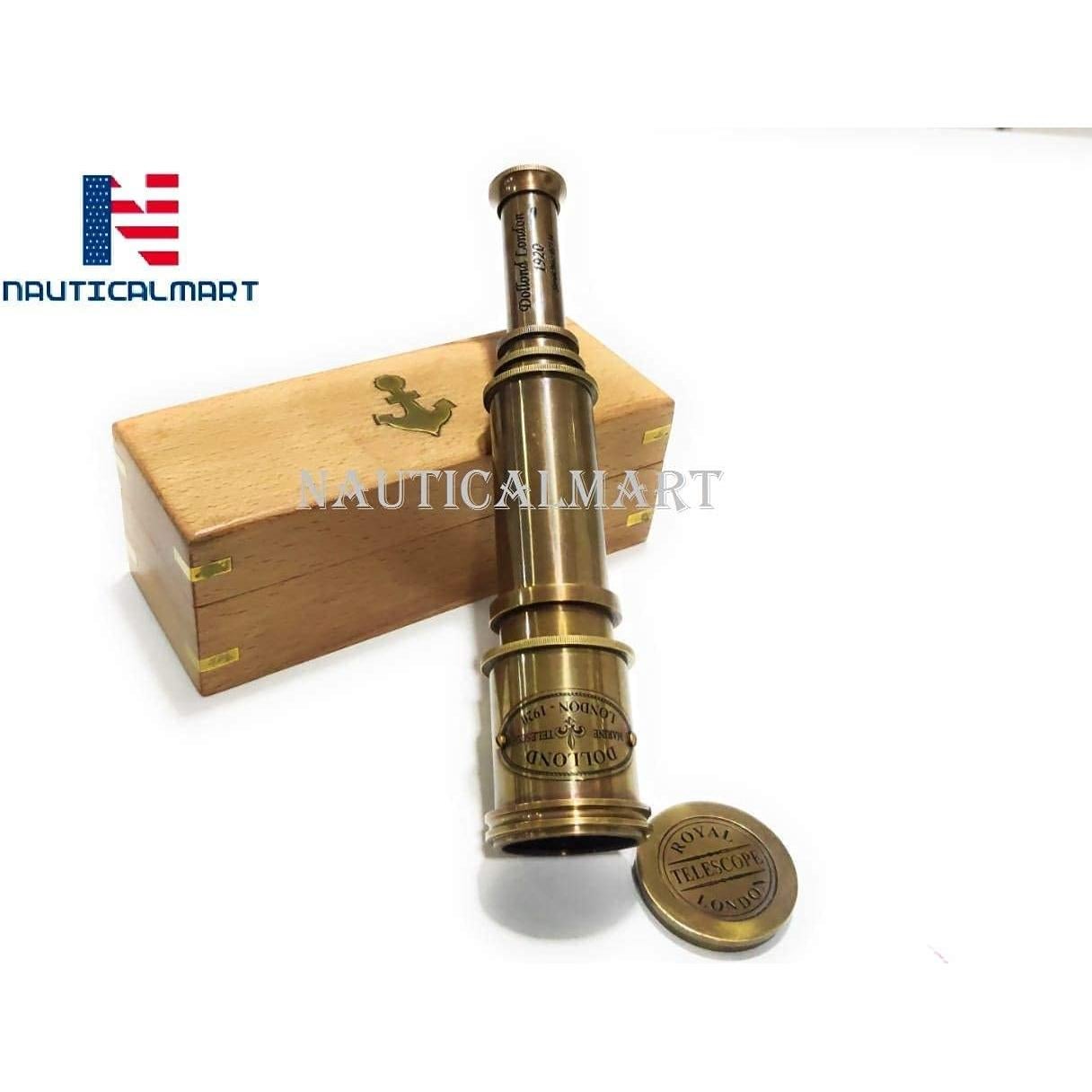 Telescopio de Bronce Pirata Nauticalmart 45.72 cm Óptica Vidrio