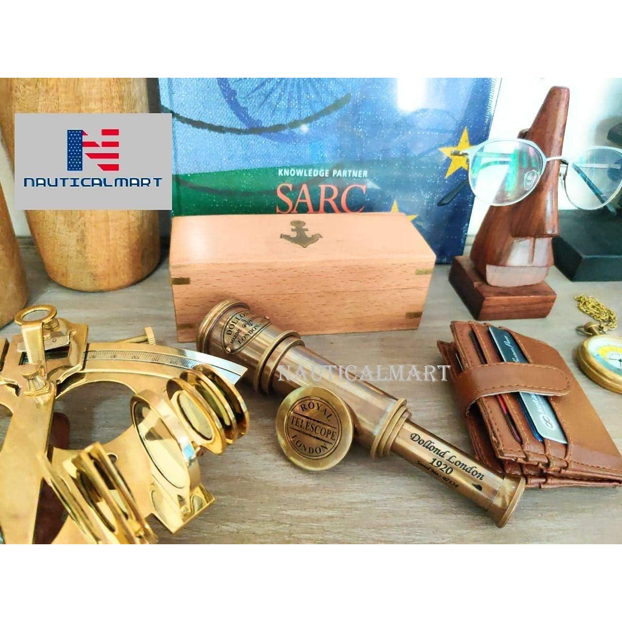 Telescopio de Bronce Pirata Nauticalmart 45.72 cm Óptica Vidrio