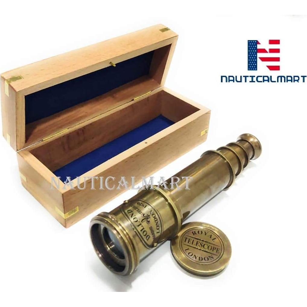 Telescopio de Bronce Pirata Nauticalmart 45.72 cm Óptica Vidrio