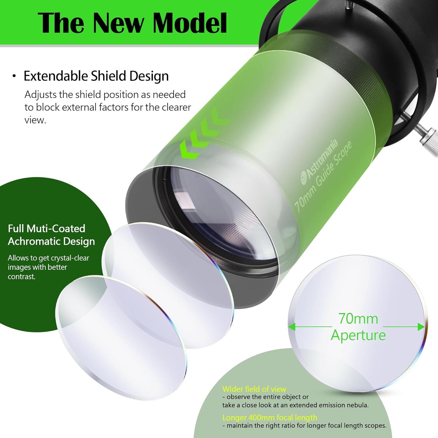 Guía Astronómica Astromania 70mm FMC con Focador Helicoidal
