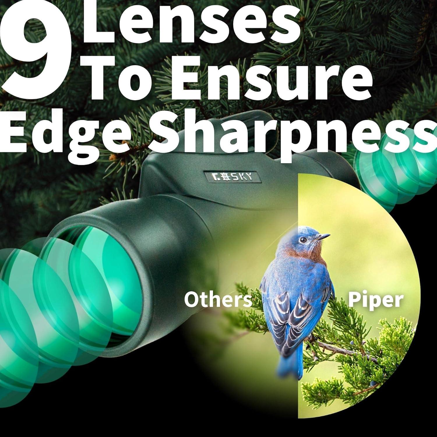 Monocular Gosky 12x55 HD con prisma BAK4 y lente FMC