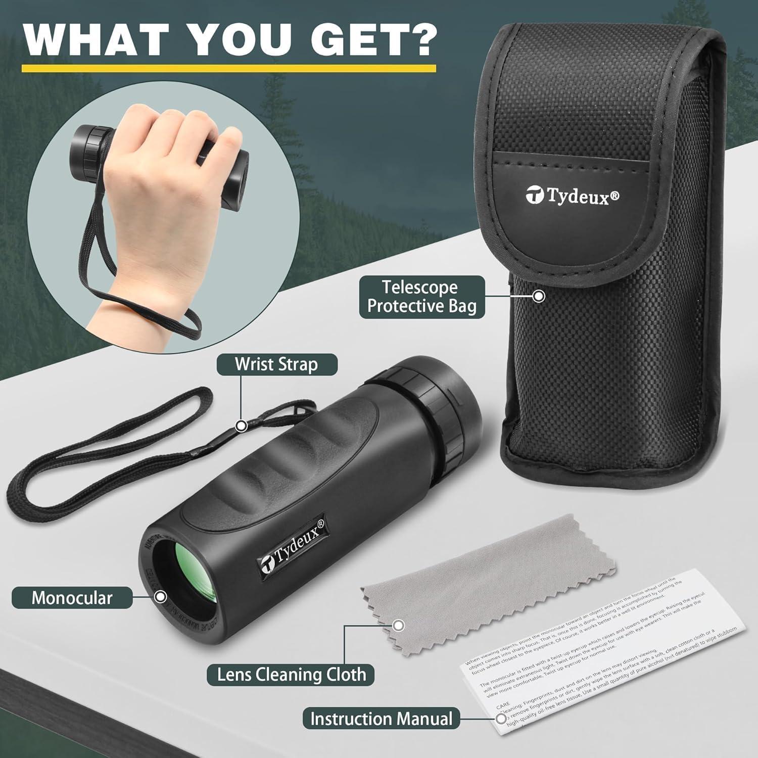 Monóculo Compacto Impermeable Tydeux 10x25 - Alta Potencia