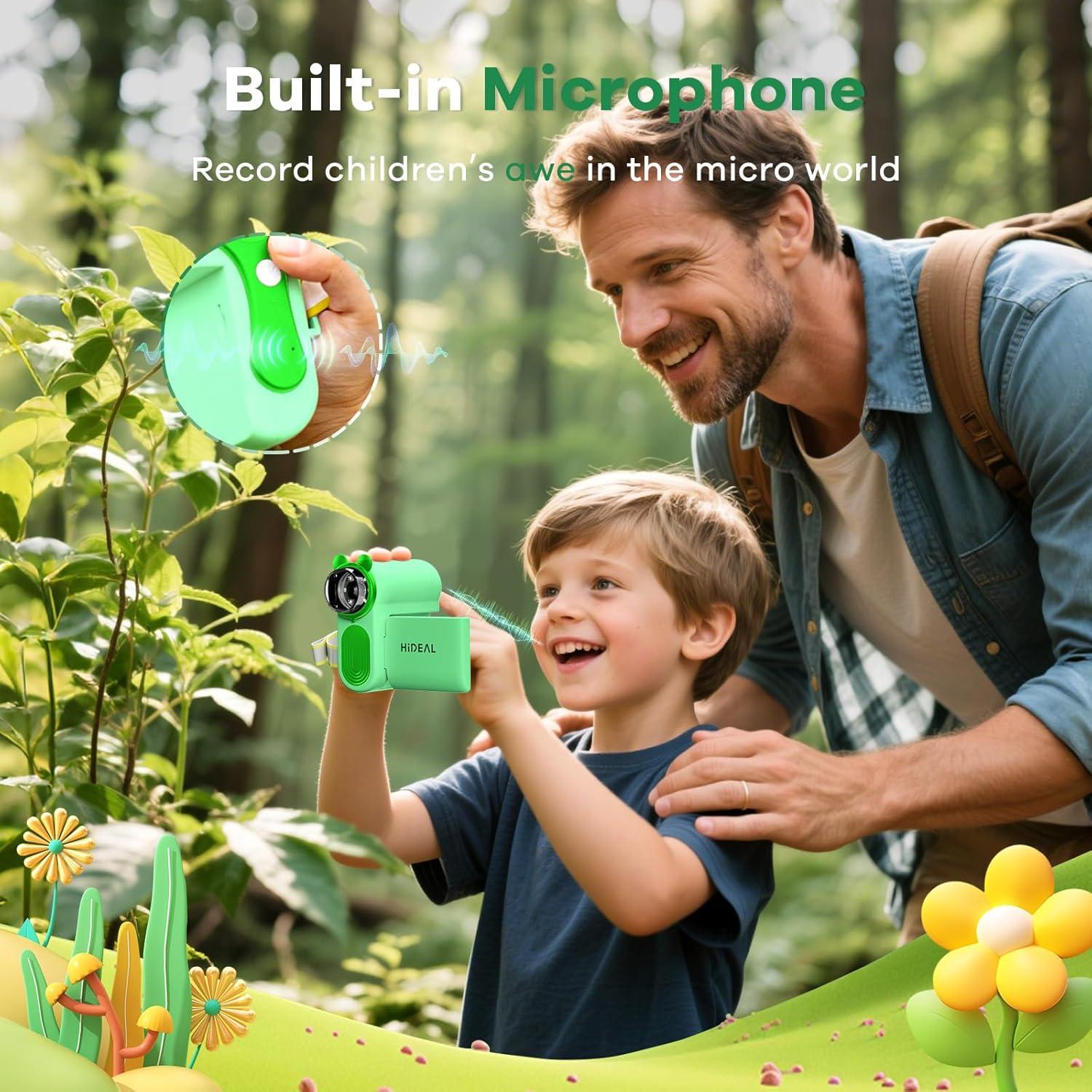 Microscopio Portátil Hideal HP60 para Niños 100X-1000X Verde