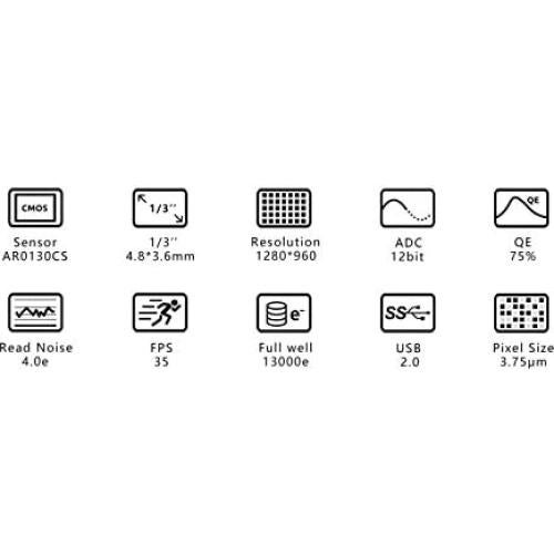 Cámara Astronómica ZWO ASI120MM-Mini 1.2MP USB Tipo-C