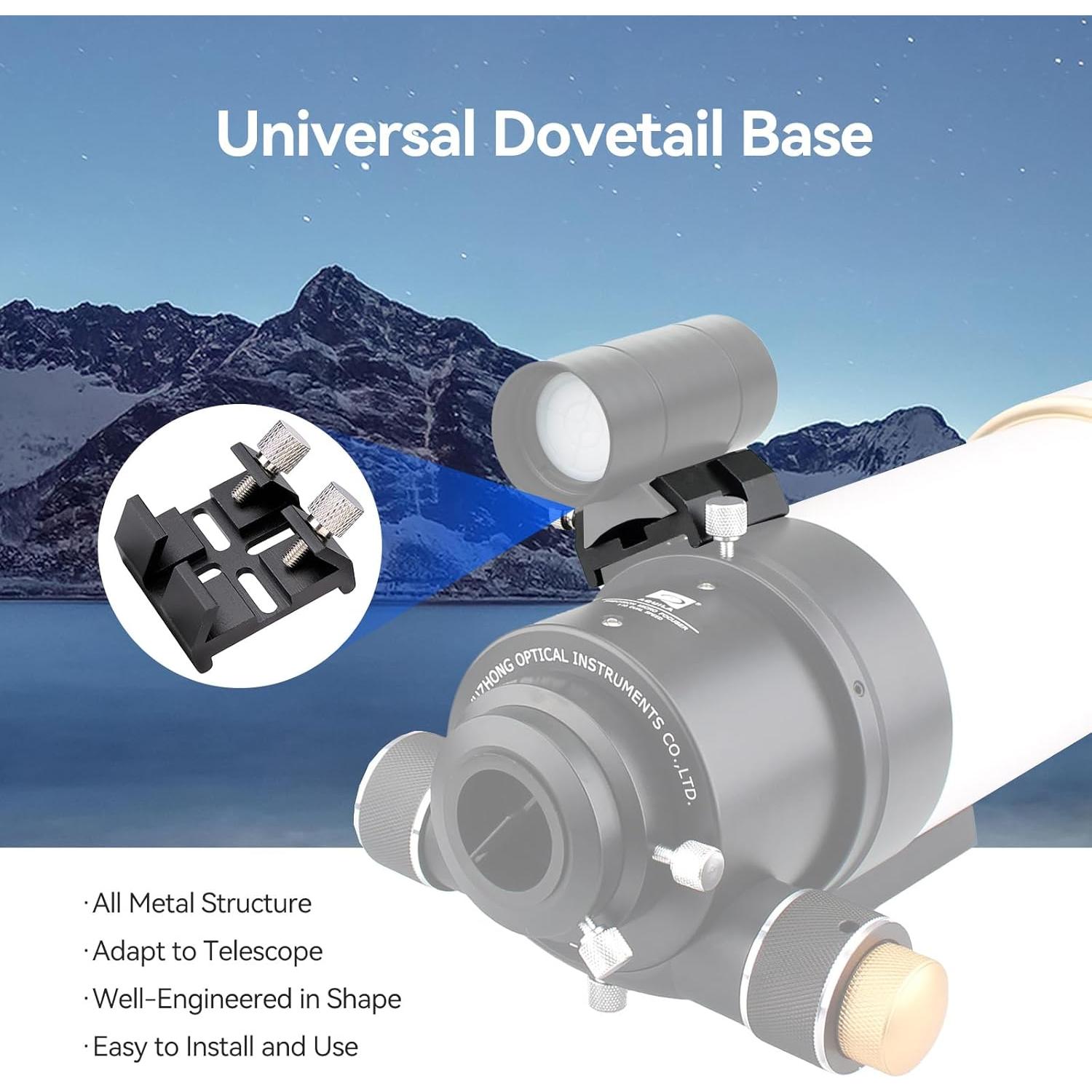 Base Dovetail Universal SVBONY para Telescopios de Encuentro