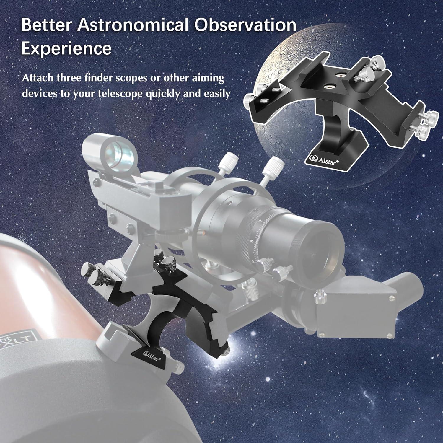 Soporte de Alcance Tri Finder Alstar - Montura de Aluminio para 3 Dispositivos